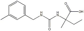 2-methyl-2-({[(3-methylbenzyl)amino]carbonyl}amino)butanoic acid Structure