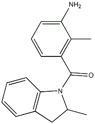 2-methyl-3-[(2-methyl-2,3-dihydro-1H-indol-1-yl)carbonyl]aniline 구조식 이미지