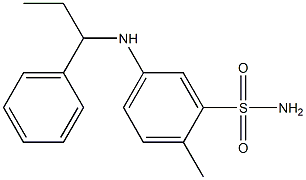 2-methyl-5-[(1-phenylpropyl)amino]benzene-1-sulfonamide Structure