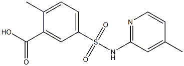 2-methyl-5-[(4-methylpyridin-2-yl)sulfamoyl]benzoic acid Structure