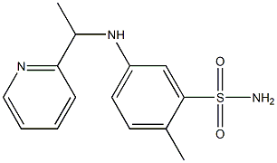 2-methyl-5-{[1-(pyridin-2-yl)ethyl]amino}benzene-1-sulfonamide Structure