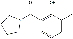 2-methyl-6-(pyrrolidin-1-ylcarbonyl)phenol Structure