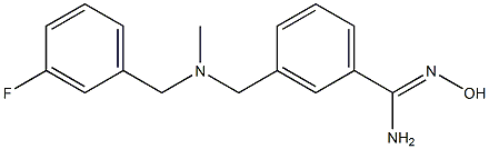 3-({[(3-fluorophenyl)methyl](methyl)amino}methyl)-N'-hydroxybenzene-1-carboximidamide Structure