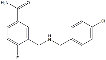 3-({[(4-chlorophenyl)methyl]amino}methyl)-4-fluorobenzamide Structure