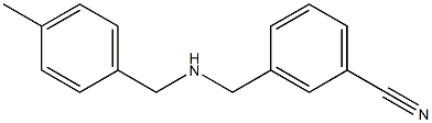 3-({[(4-methylphenyl)methyl]amino}methyl)benzonitrile Structure