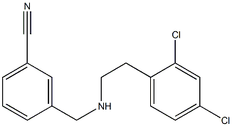 3-({[2-(2,4-dichlorophenyl)ethyl]amino}methyl)benzonitrile Structure