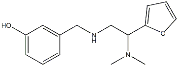 3-({[2-(dimethylamino)-2-(furan-2-yl)ethyl]amino}methyl)phenol Structure