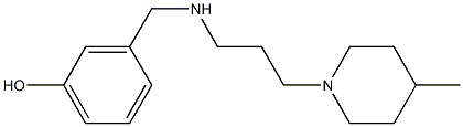 3-({[3-(4-methylpiperidin-1-yl)propyl]amino}methyl)phenol Structure