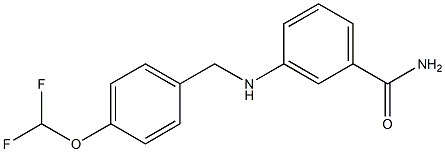 3-({[4-(difluoromethoxy)phenyl]methyl}amino)benzamide Structure