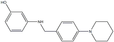3-({[4-(piperidin-1-yl)phenyl]methyl}amino)phenol 구조식 이미지