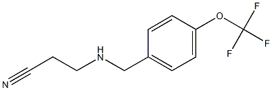 3-({[4-(trifluoromethoxy)phenyl]methyl}amino)propanenitrile Structure