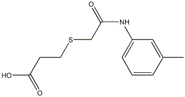 3-({2-[(3-methylphenyl)amino]-2-oxoethyl}thio)propanoic acid Structure