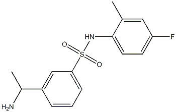 3-(1-aminoethyl)-N-(4-fluoro-2-methylphenyl)benzene-1-sulfonamide Structure