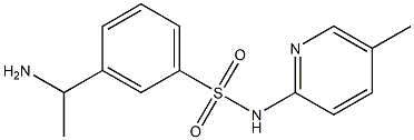 3-(1-aminoethyl)-N-(5-methylpyridin-2-yl)benzene-1-sulfonamide Structure