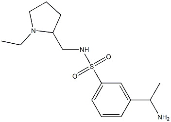 3-(1-aminoethyl)-N-[(1-ethylpyrrolidin-2-yl)methyl]benzene-1-sulfonamide Structure