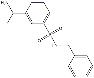 3-(1-aminoethyl)-N-benzylbenzene-1-sulfonamide 구조식 이미지