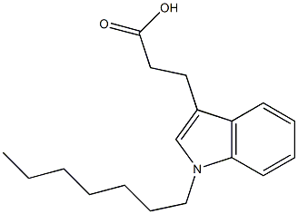 3-(1-heptyl-1H-indol-3-yl)propanoic acid Structure