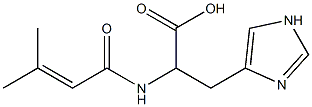 3-(1H-imidazol-4-yl)-2-(3-methylbut-2-enamido)propanoic acid Structure