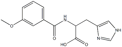 3-(1H-imidazol-4-yl)-2-[(3-methoxybenzoyl)amino]propanoic acid 구조식 이미지