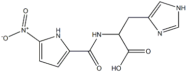 3-(1H-imidazol-4-yl)-2-[(5-nitro-1H-pyrrol-2-yl)formamido]propanoic acid 구조식 이미지