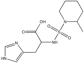 3-(1H-imidazol-4-yl)-2-{[(2-methylpiperidine-1-)sulfonyl]amino}propanoic acid 구조식 이미지