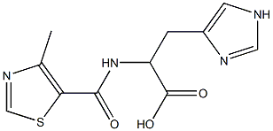 3-(1H-imidazol-4-yl)-2-{[(4-methyl-1,3-thiazol-5-yl)carbonyl]amino}propanoic acid 구조식 이미지