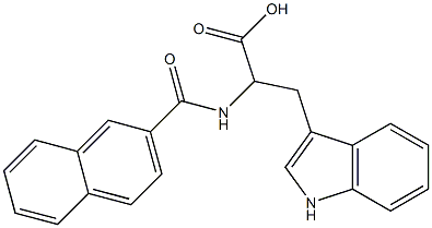 3-(1H-indol-3-yl)-2-(2-naphthoylamino)propanoic acid 구조식 이미지