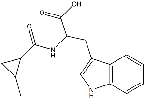 3-(1H-indol-3-yl)-2-{[(2-methylcyclopropyl)carbonyl]amino}propanoic acid 구조식 이미지