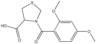 3-(2,4-dimethoxybenzoyl)-1,3-thiazolidine-4-carboxylic acid Structure