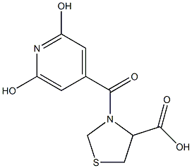 3-(2,6-dihydroxyisonicotinoyl)-1,3-thiazolidine-4-carboxylic acid Structure