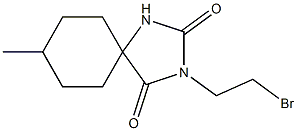 3-(2-bromoethyl)-8-methyl-1,3-diazaspiro[4.5]decane-2,4-dione Structure