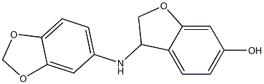 3-(2H-1,3-benzodioxol-5-ylamino)-2,3-dihydro-1-benzofuran-6-ol 구조식 이미지