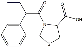 3-(2-phenylbutanoyl)-1,3-thiazolidine-4-carboxylic acid 구조식 이미지