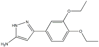 3-(3,4-diethoxyphenyl)-1H-pyrazol-5-amine Structure