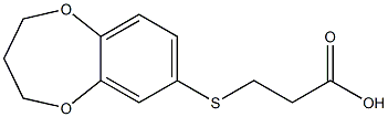 3-(3,4-dihydro-2H-1,5-benzodioxepin-7-ylthio)propanoic acid Structure