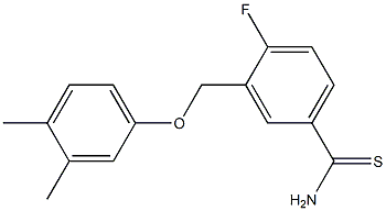 3-(3,4-dimethylphenoxymethyl)-4-fluorobenzene-1-carbothioamide Structure