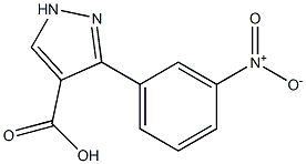 3-(3-nitrophenyl)-1H-pyrazole-4-carboxylic acid Structure