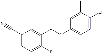 3-(4-chloro-3-methylphenoxymethyl)-4-fluorobenzonitrile 구조식 이미지