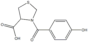 3-(4-hydroxybenzoyl)-1,3-thiazolidine-4-carboxylic acid Structure