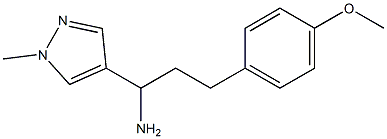 3-(4-methoxyphenyl)-1-(1-methyl-1H-pyrazol-4-yl)propan-1-amine 구조식 이미지