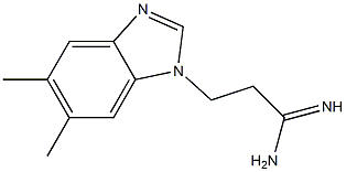 3-(5,6-dimethyl-1H-benzimidazol-1-yl)propanimidamide Structure