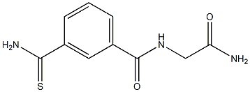 3-(aminocarbonothioyl)-N-(2-amino-2-oxoethyl)benzamide 구조식 이미지