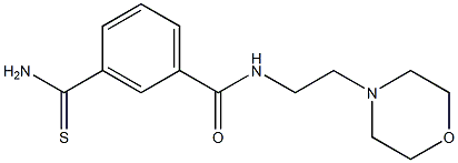 3-(aminocarbonothioyl)-N-(2-morpholin-4-ylethyl)benzamide 구조식 이미지