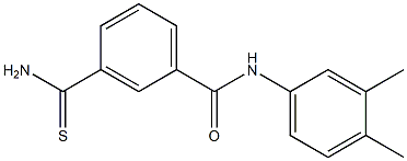 3-(aminocarbonothioyl)-N-(3,4-dimethylphenyl)benzamide 구조식 이미지