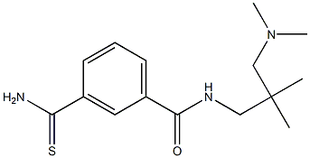 3-(aminocarbonothioyl)-N-[3-(dimethylamino)-2,2-dimethylpropyl]benzamide 구조식 이미지