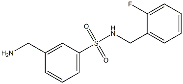 3-(aminomethyl)-N-(2-fluorobenzyl)benzenesulfonamide 구조식 이미지