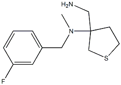 3-(aminomethyl)-N-[(3-fluorophenyl)methyl]-N-methylthiolan-3-amine 구조식 이미지