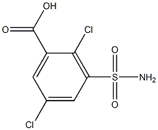 3-(aminosulfonyl)-2,5-dichlorobenzoic acid Structure