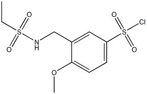 3-(ethanesulfonamidomethyl)-4-methoxybenzene-1-sulfonyl chloride 구조식 이미지