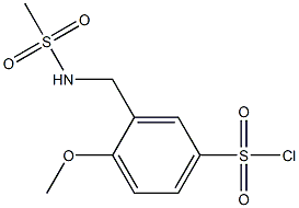 3-(methanesulfonamidomethyl)-4-methoxybenzene-1-sulfonyl chloride 구조식 이미지
